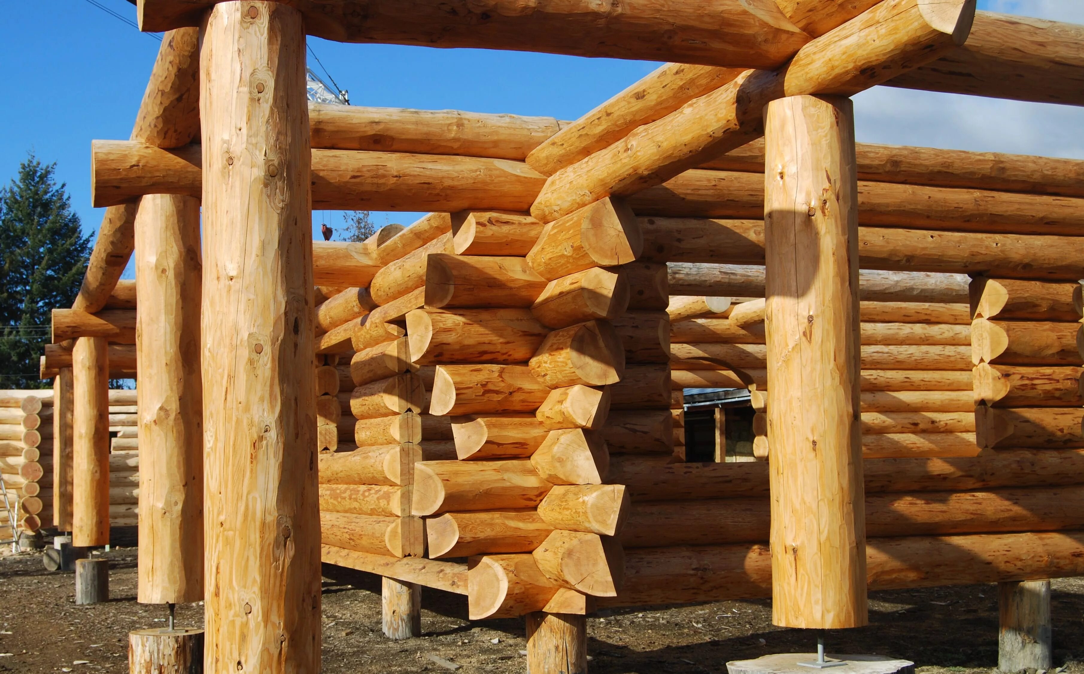 Countryside — illustrative photo (log cabin timber frame)