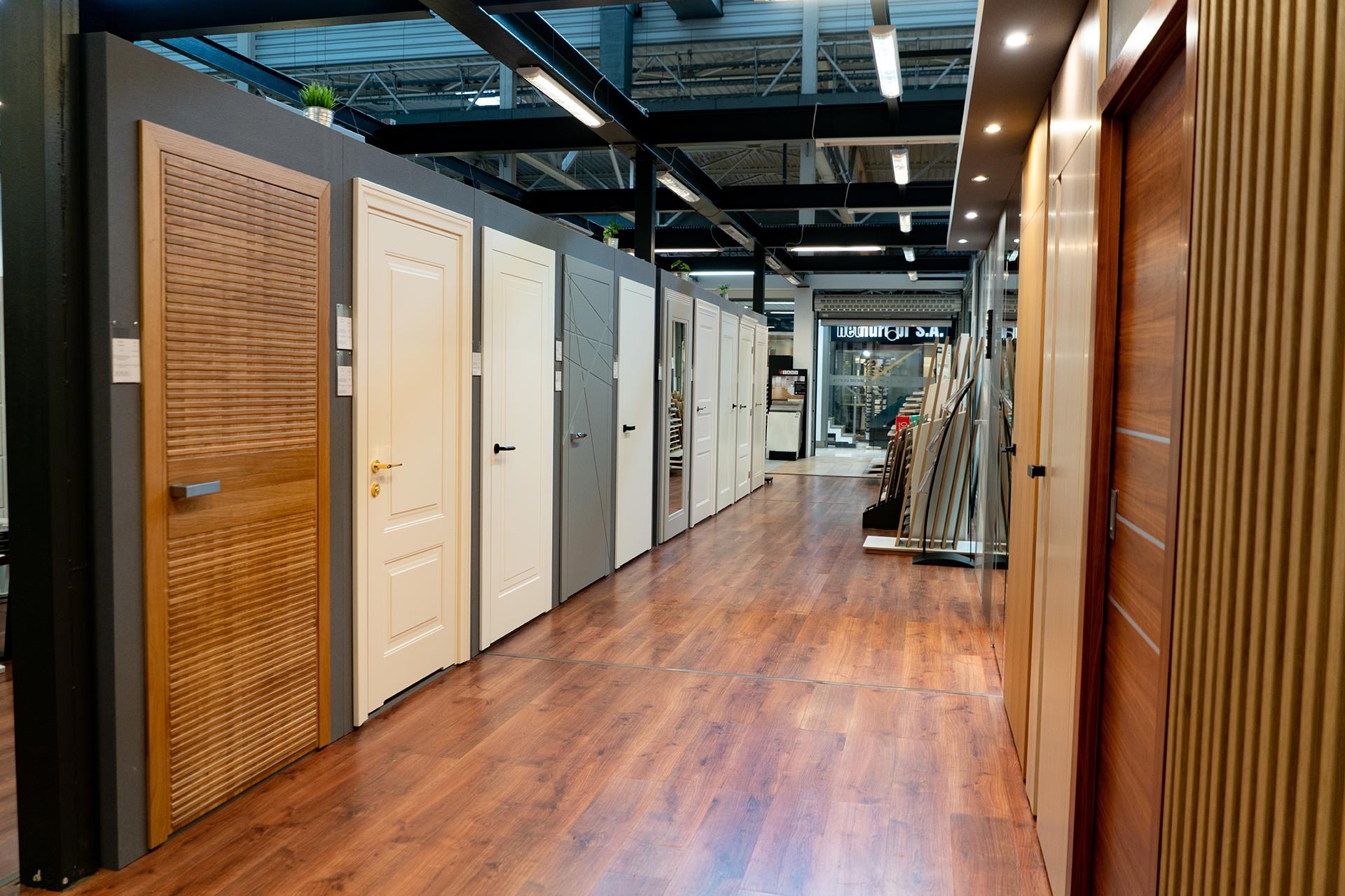 Moulding & Millwork — illustrative photo (interior doors showroom)