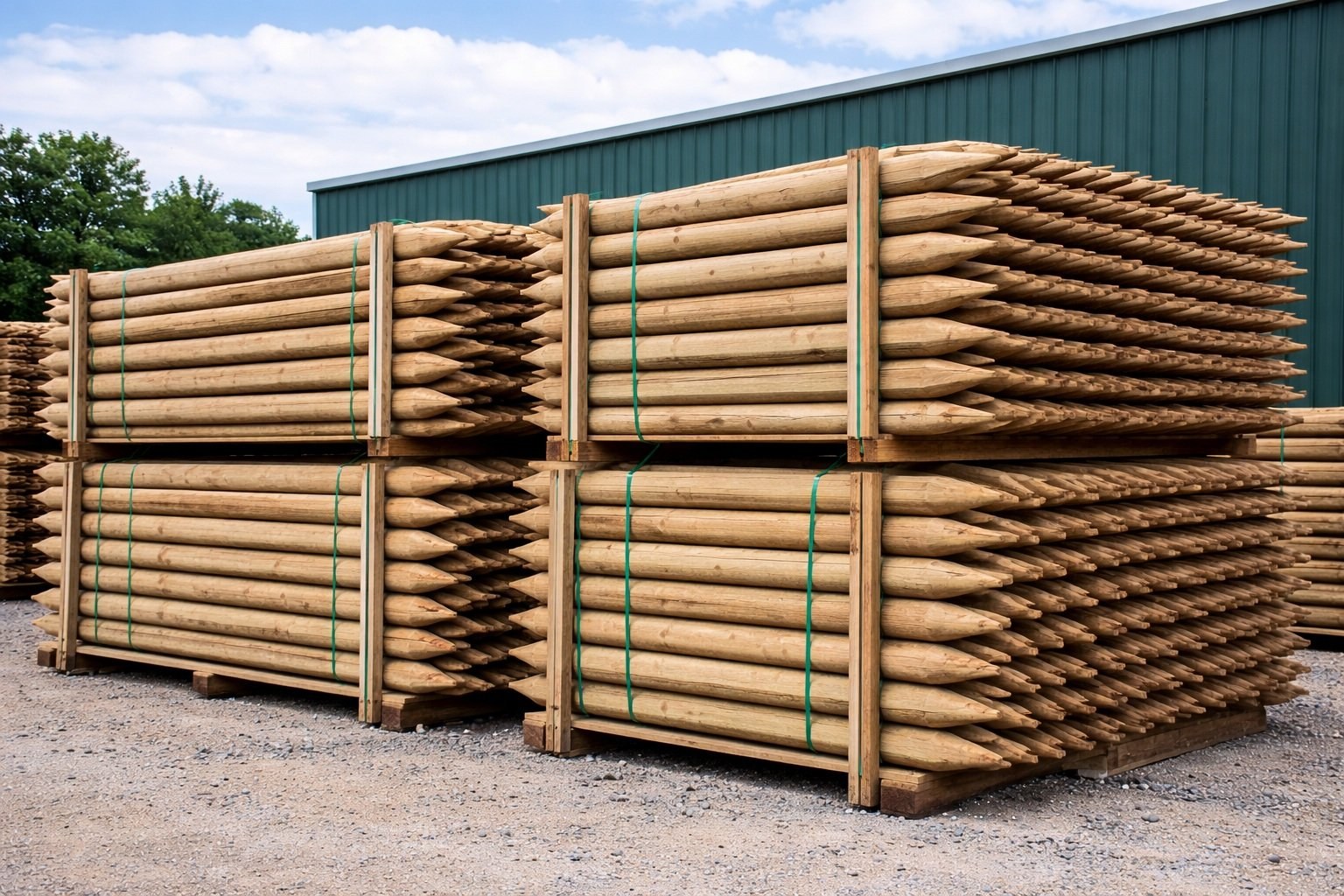 Moulding & Millwork — illustrative photo (fence posts lumber yard)
