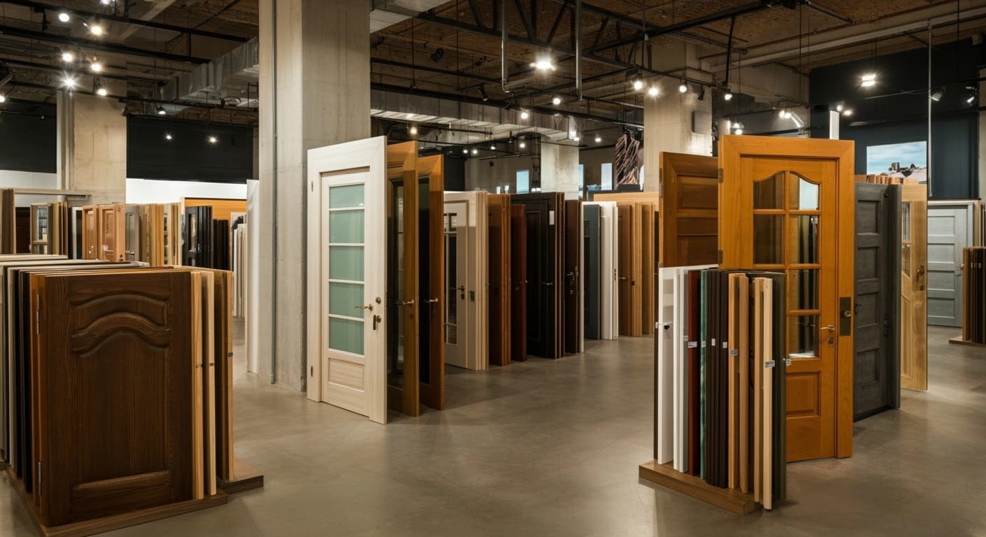 Moulding & Millwork — illustrative photo (interior doors showroom)