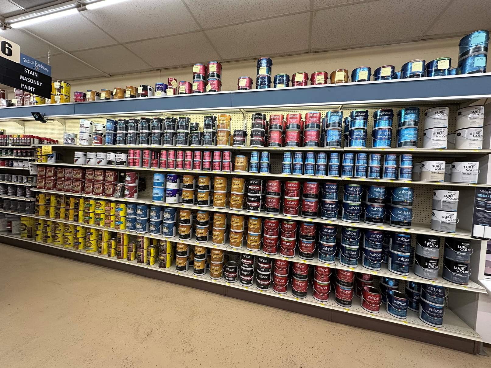 Sedgewick — illustrative photo (paint cans hardware store)