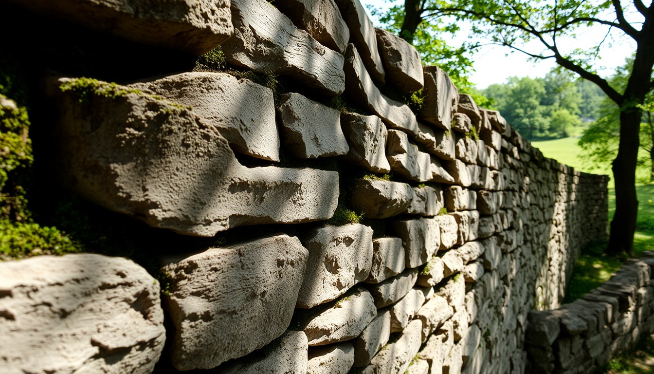 Illustrative stone wall detail