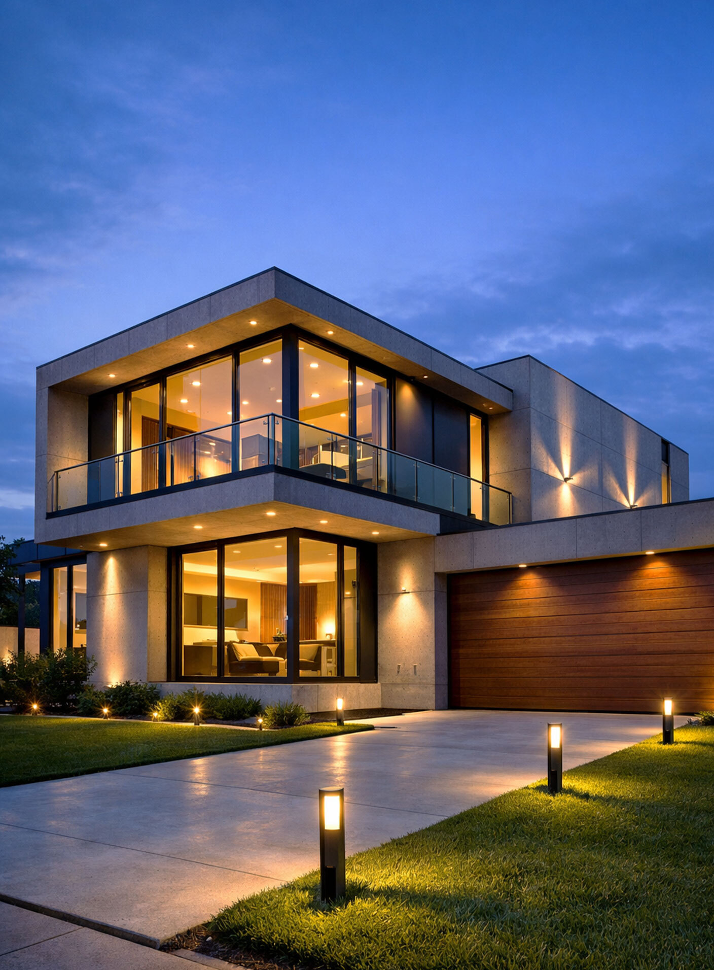 Illustrative modern house exterior
