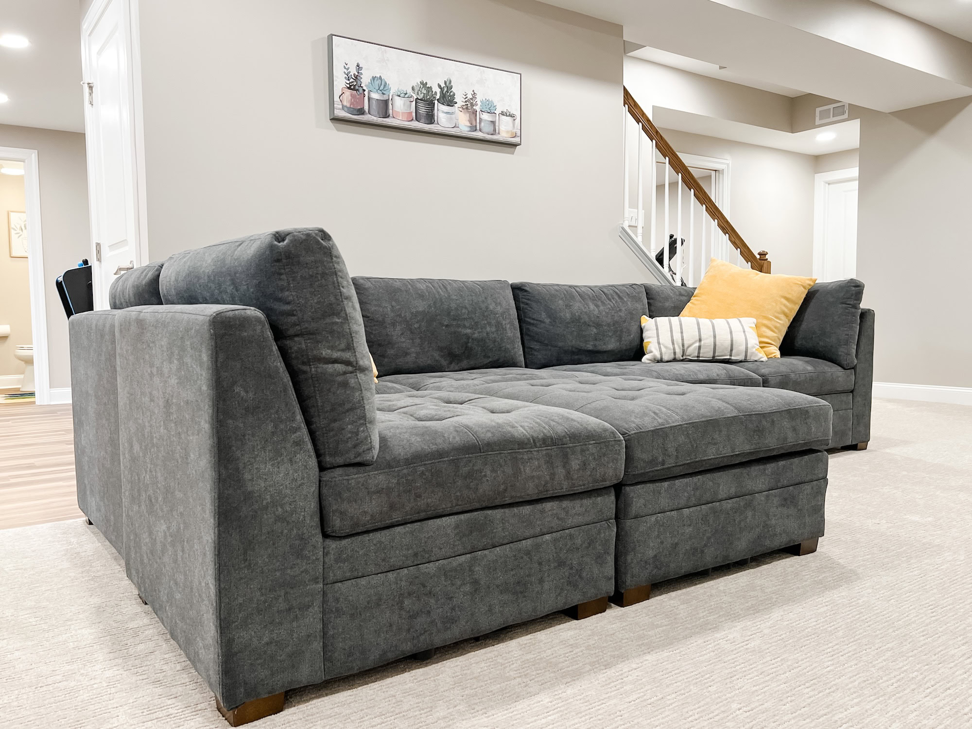 Illustrative photo of a finished basement