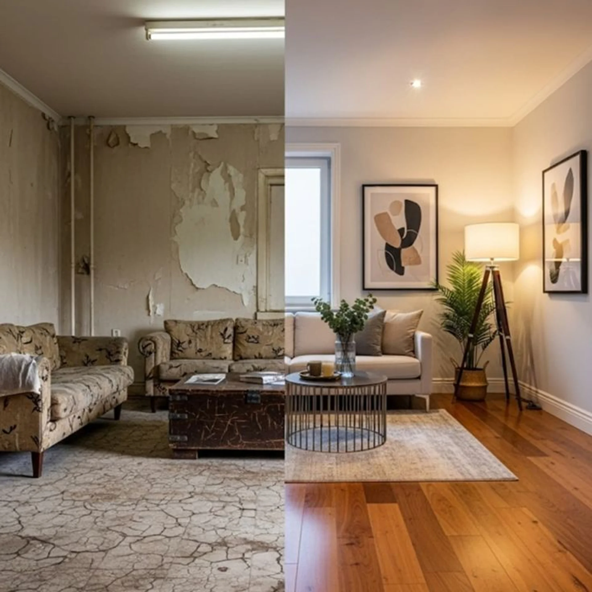 Illustrative freshly painted interior