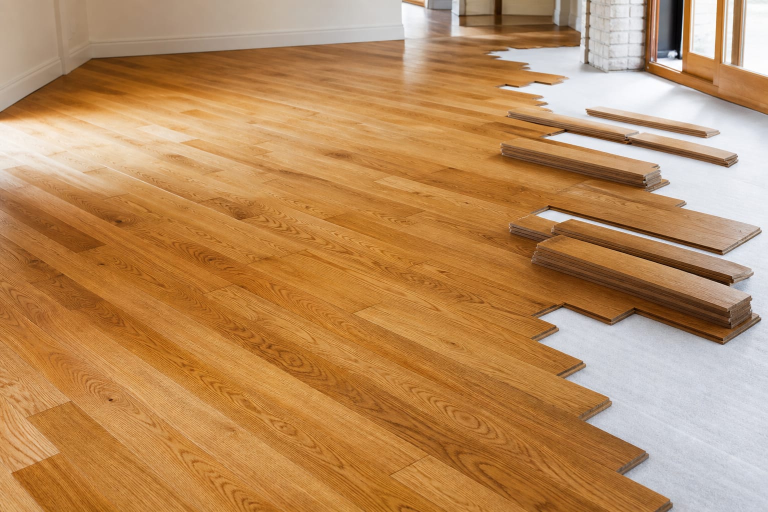 Illustrative photo of flooring installation