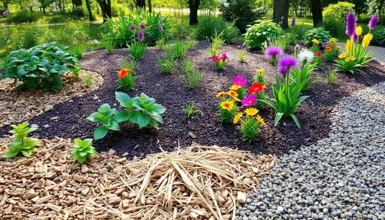 Colourful garden beds